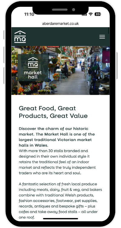 Aberdare Market | Local Market Website Design