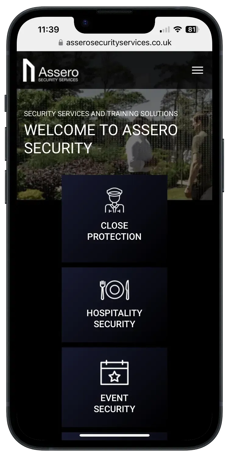 Website Sorted | Security Services Website Design
