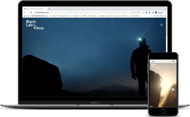 Website Design & Build for Black Lab Films