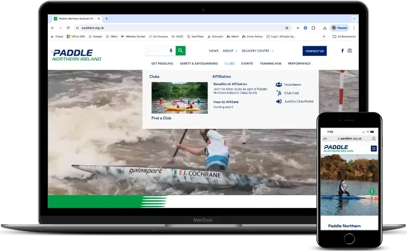 Website Design & Build for Paddle Northern Ireland