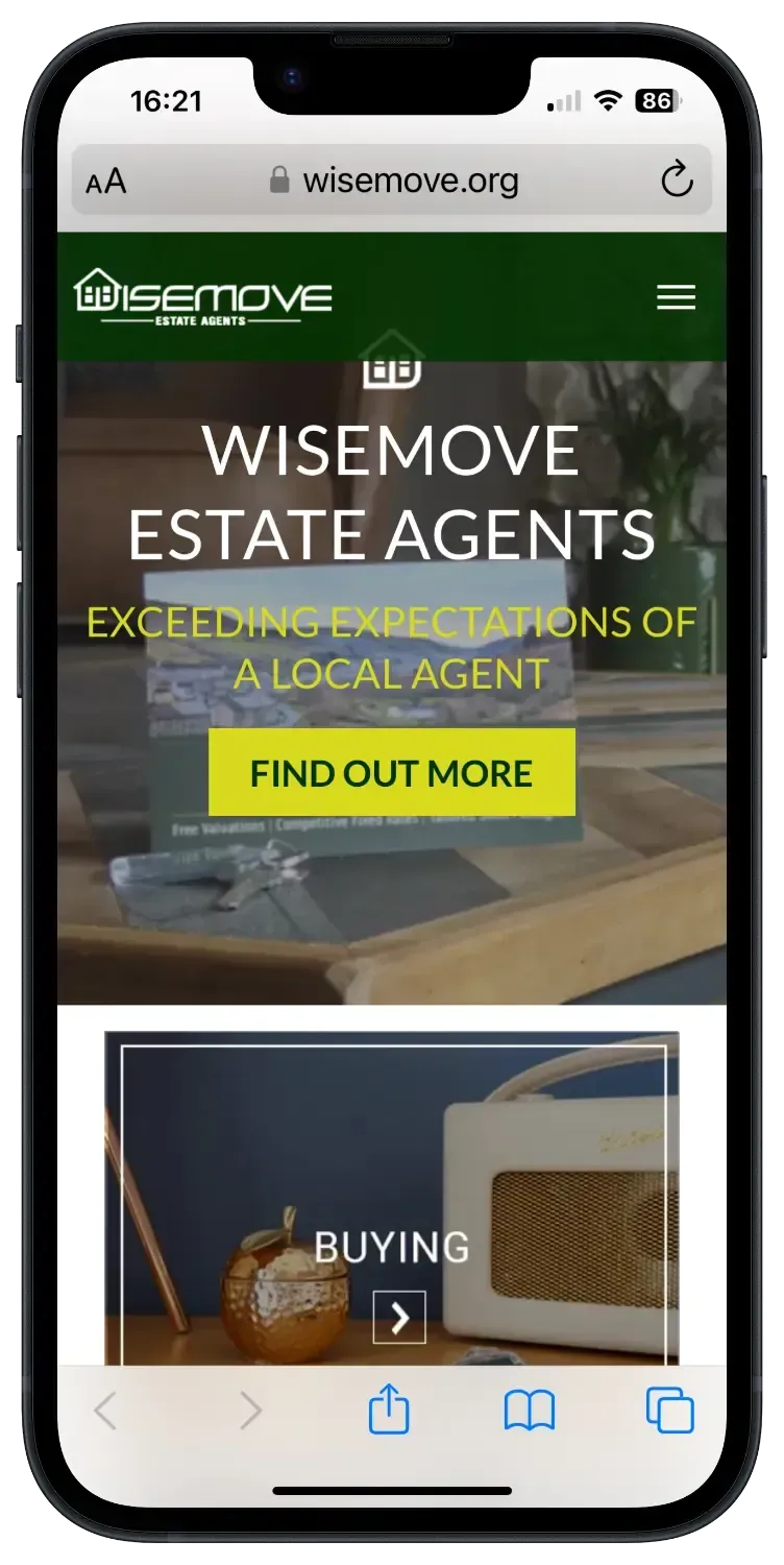 Wisemove Estate Agents | Estate Agent Website Design
