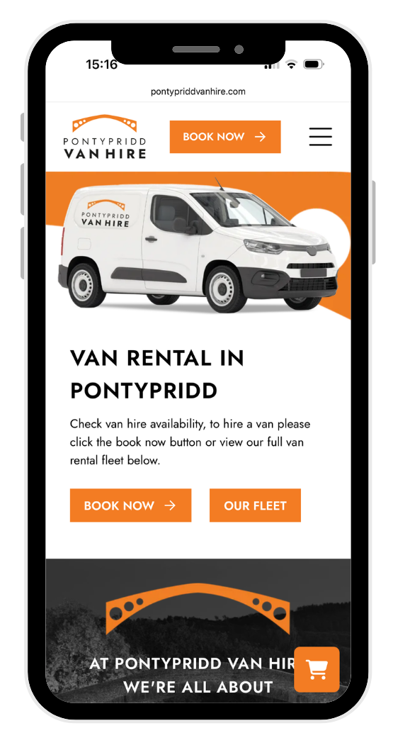 Pontypridd Van Hire Website Design Case Study | Website Sorted