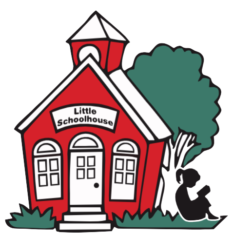 A little schoolhouse with a tree in front of it
