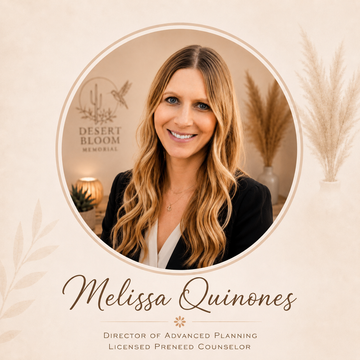 Portrait logo for Erica A. Calandra, Licensed Funeral Director & Embalmer / Owner, on a soft pink background