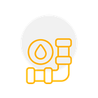 An icon of a candle with arrows pointing in opposite directions and a flower.
