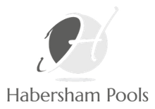 Logo for Habersham Pools, featuring a stylized 