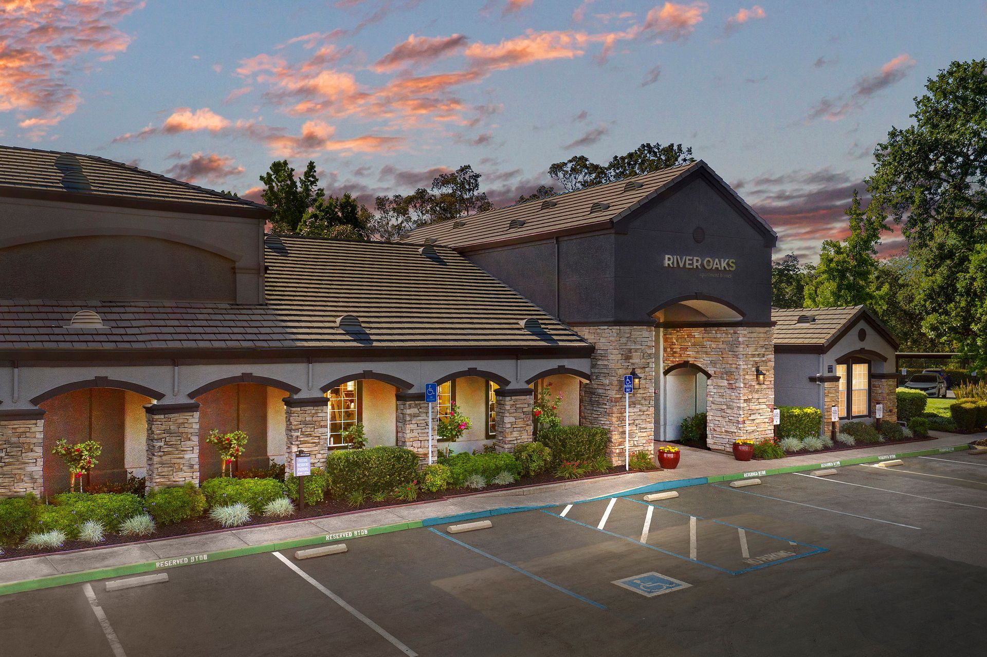 Leasing Office at Dusk