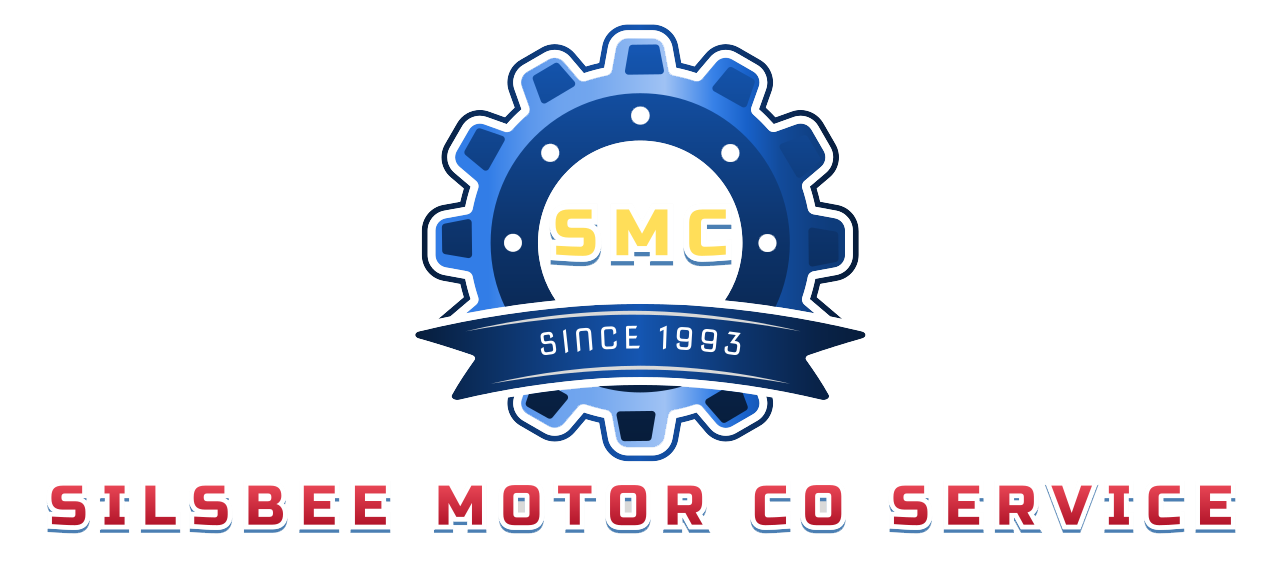 A logo for a company called silsbee motor co service