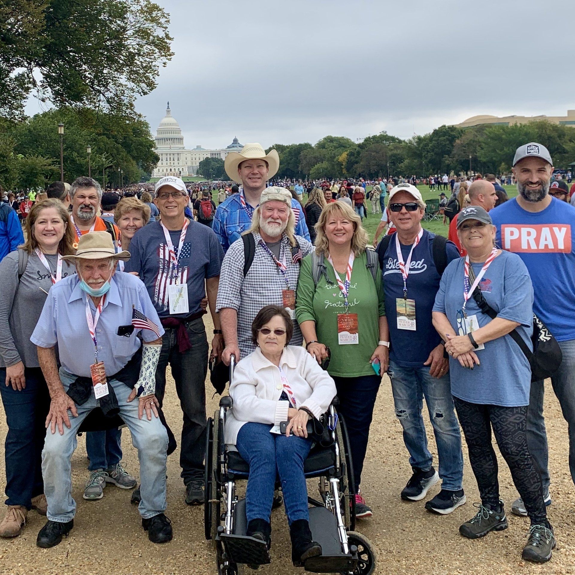 church group gathered at the nation's capitol