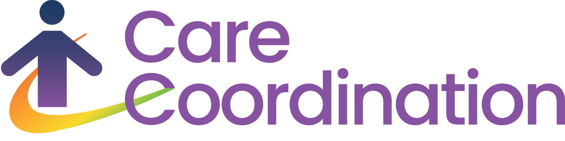 Logo with stick figure and text 