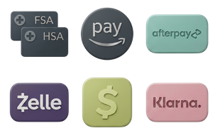 A logo for carecredit that says `` hsa / fsa accepted '' and `` affirm ''.