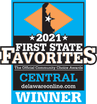 2021 First State Favorites Central delawareonline.com Winner badge on blue background