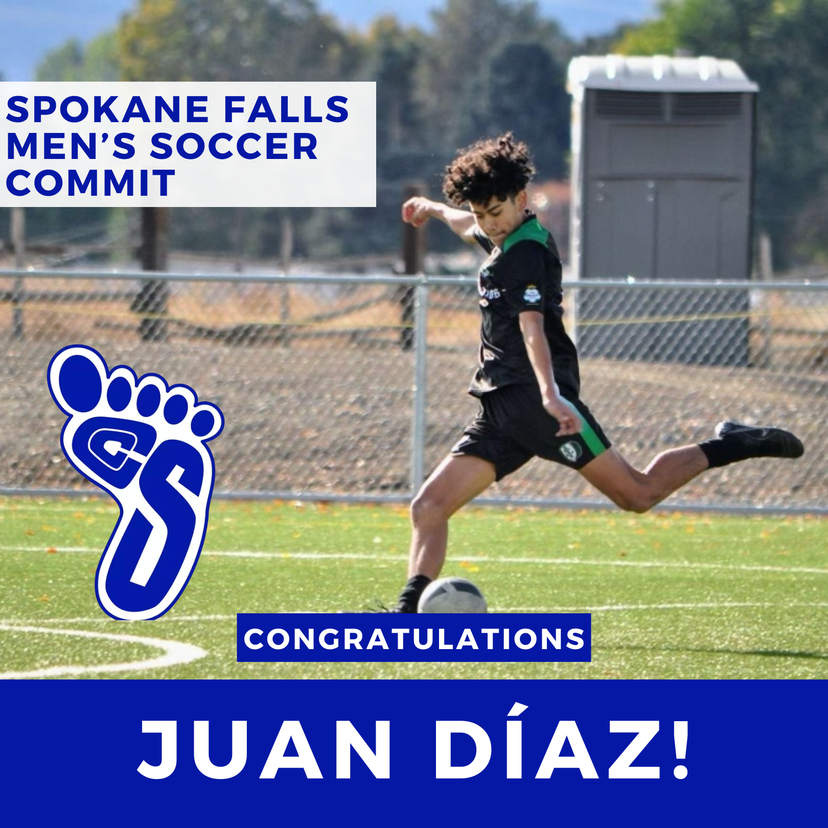 Congratulations to juan diaz for being named to the spokane falls men 's soccer commit