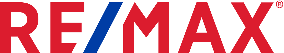 A red , white and blue re / max logo on a white background