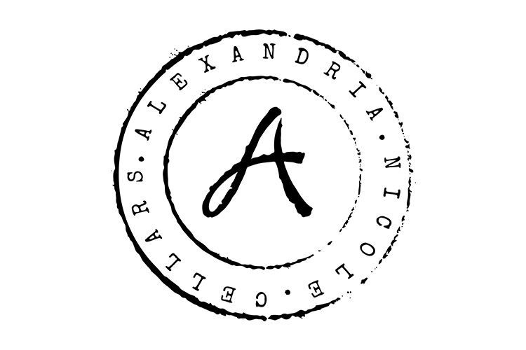A stamp with the letter a in the center