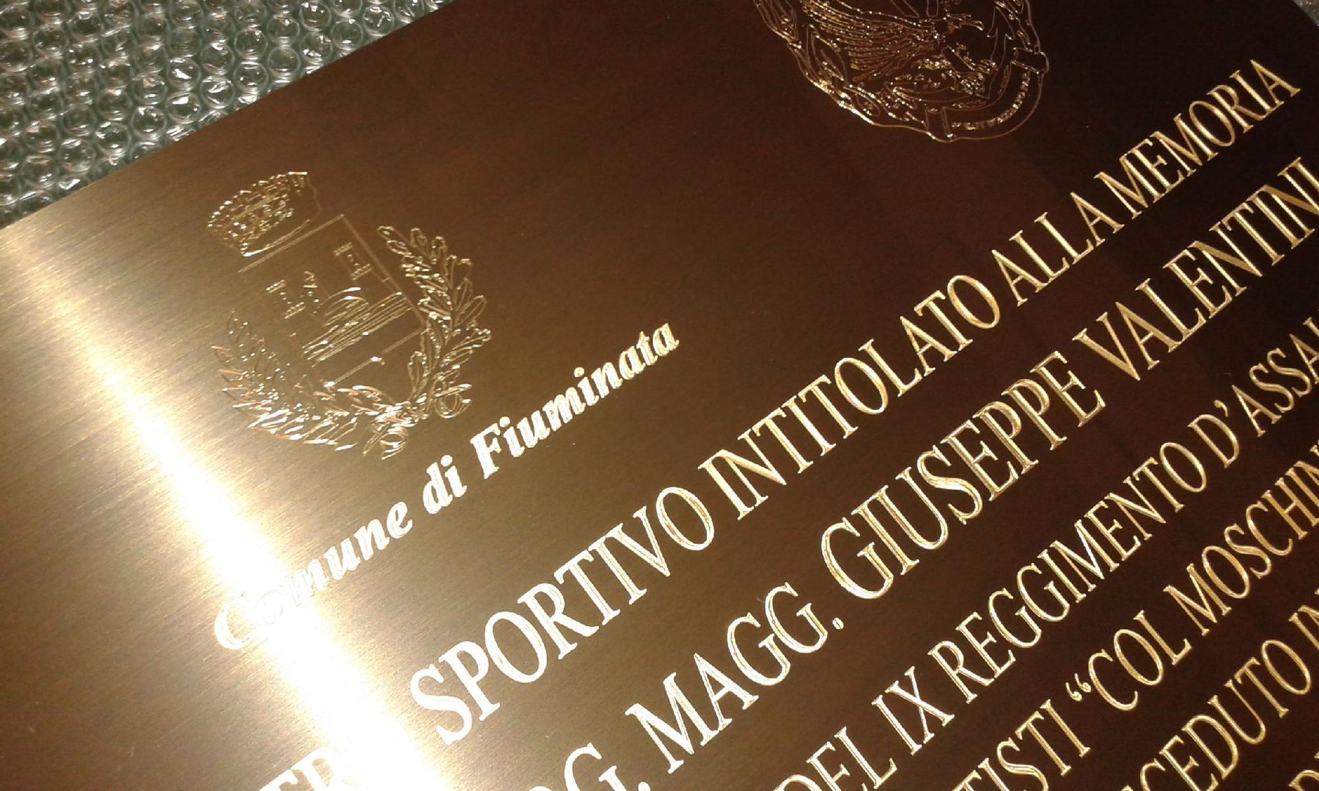 personalizzazioni targhe ottone Macerata Celaschi