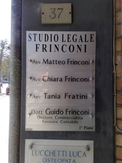 targhe studio legale Macerata