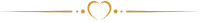 Gold heart with decorative dots and lines centered on white background