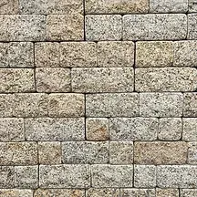 Stone brick wall with mixed gray and beige blocks — Premier Bricks, Blocks & Pavers In Heatherbrae, NSW