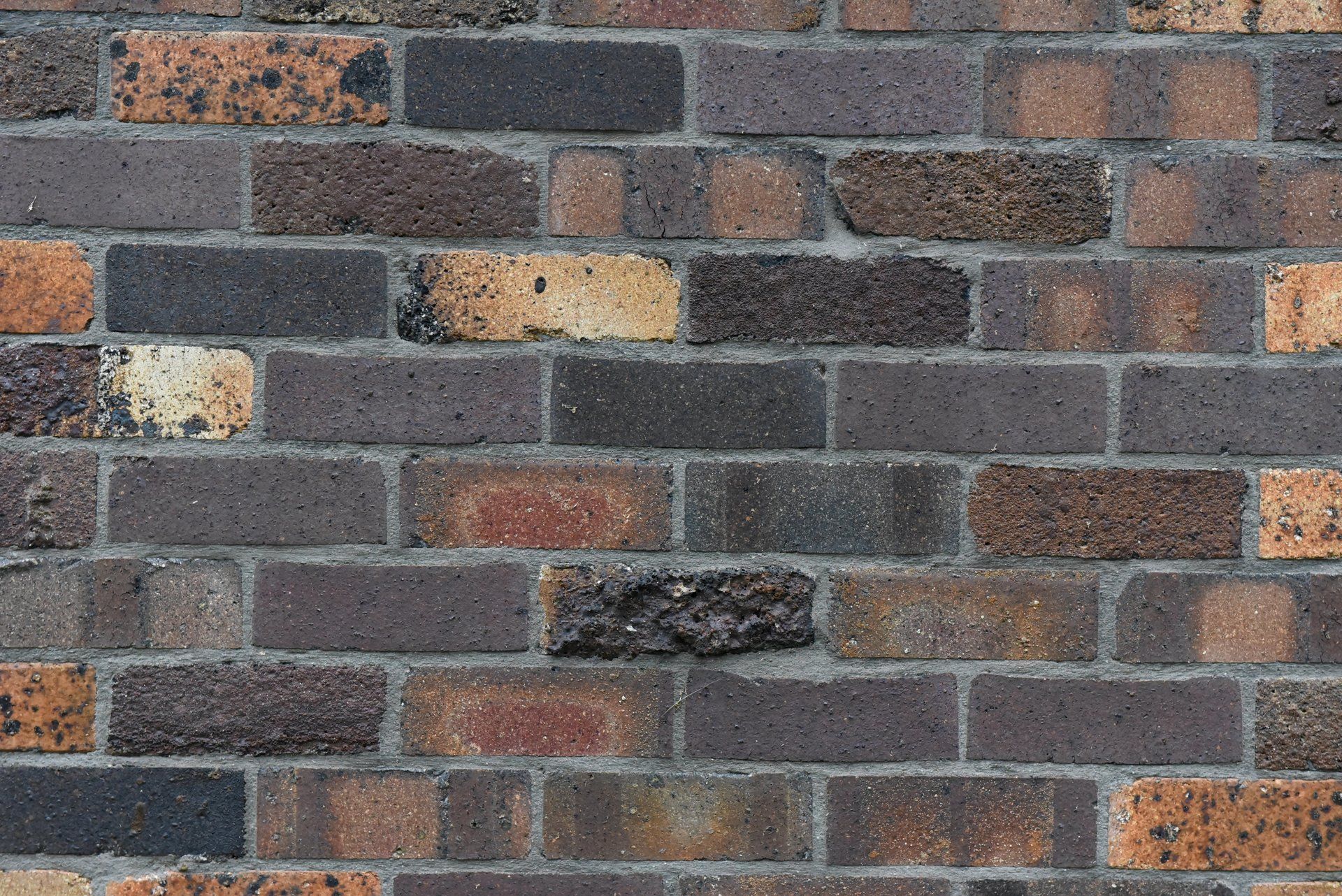Brick wall with various colors, including brown, black, and orange — Premier Bricks, Blocks & Pavers In Heatherbrae, NSW