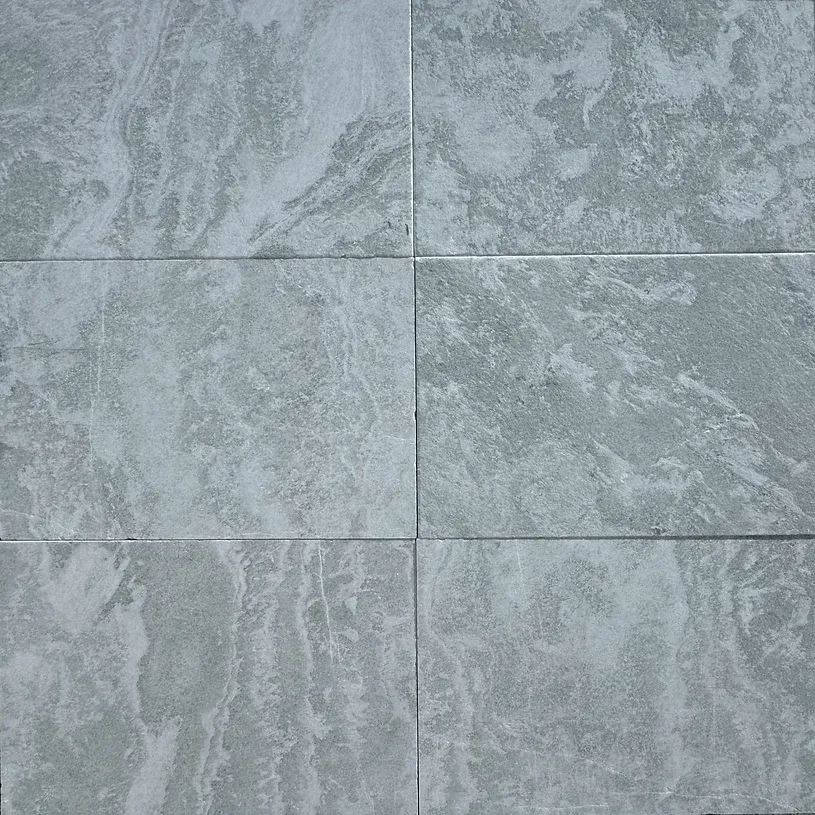 Six gray rectangular tiles with marble-like veining, laid out in a grid — Premier Bricks, Blocks & Pavers In Heatherbrae, NSW