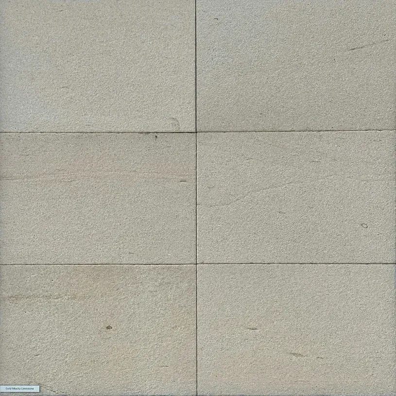 Six light beige rectangular stone tiles arranged in two rows — Premier Bricks, Blocks & Pavers In Heatherbrae, NSW