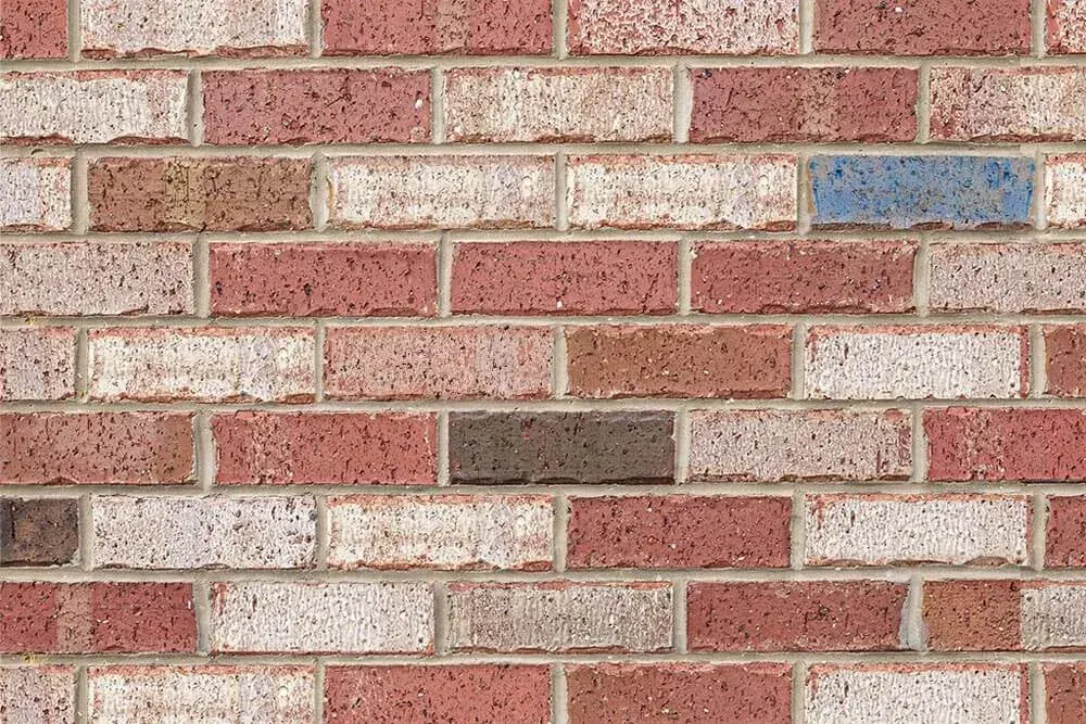 Brick wall with red, white, brown, and blue bricks — Premier Bricks, Blocks & Pavers In Heatherbrae, NSW