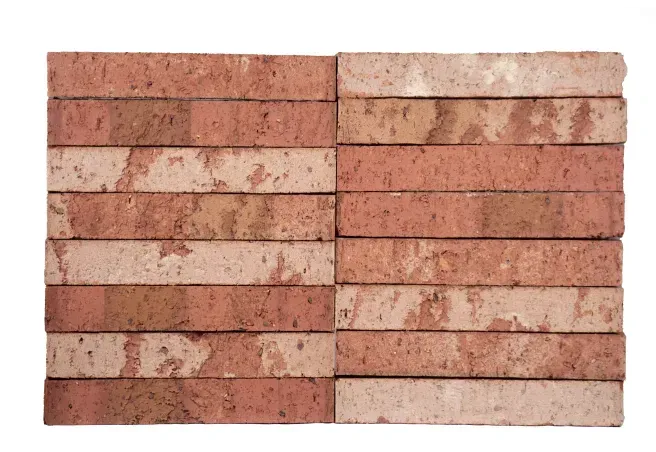 Two columns of red and tan bricks against a white background — Premier Bricks, Blocks & Pavers In Heatherbrae, NSW