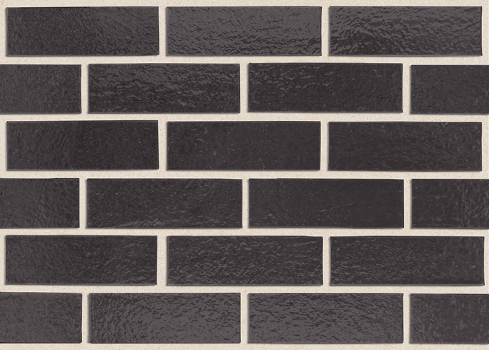 Black brick-like tiles with white grout in a running bond pattern — Premier Bricks, Blocks & Pavers In Heatherbrae, NSW