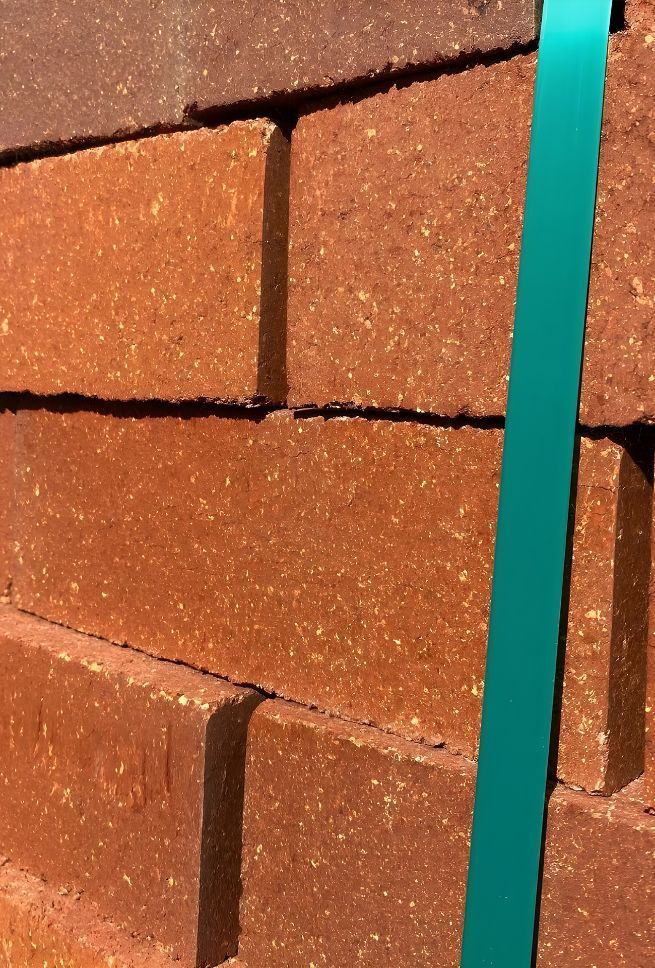 A Stack Of Red Bricks With A Green Strap — Premier Bricks, Blocks & Pavers In Lake Macquarie, NSW