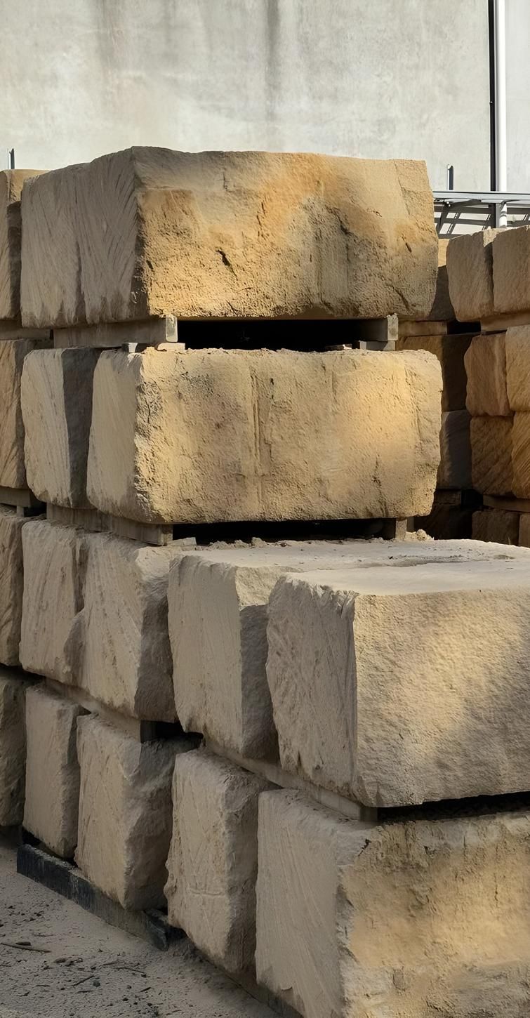 A Pile Of Concrete Blocks Stacked On Top Of Each Other — Premier Bricks, Blocks & Pavers In Lake Macquarie, NSW