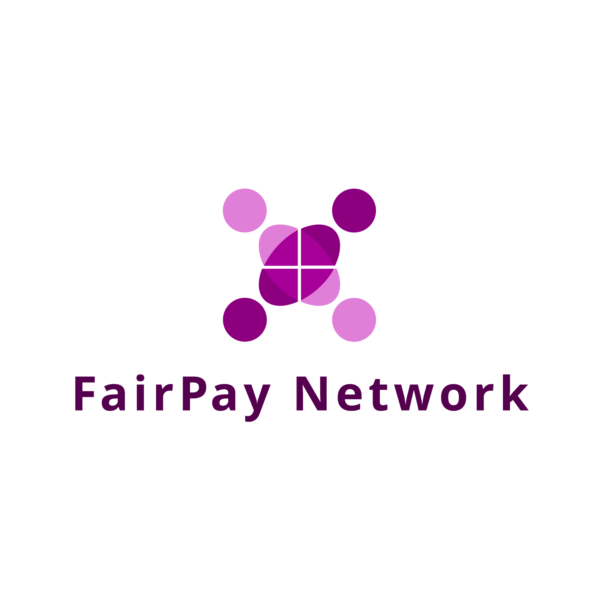 A bértranszparencia témájában indult FairPay Network logója lila és rózsaszín figurákból