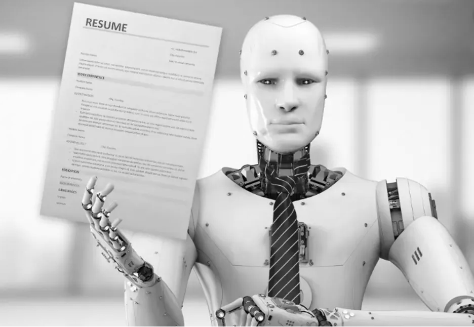 Robot Holding a Resume Robot Holding a Resume