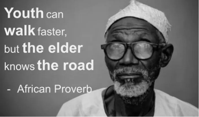 African Elder Wearing Glasses African Elder Wearing Glasses