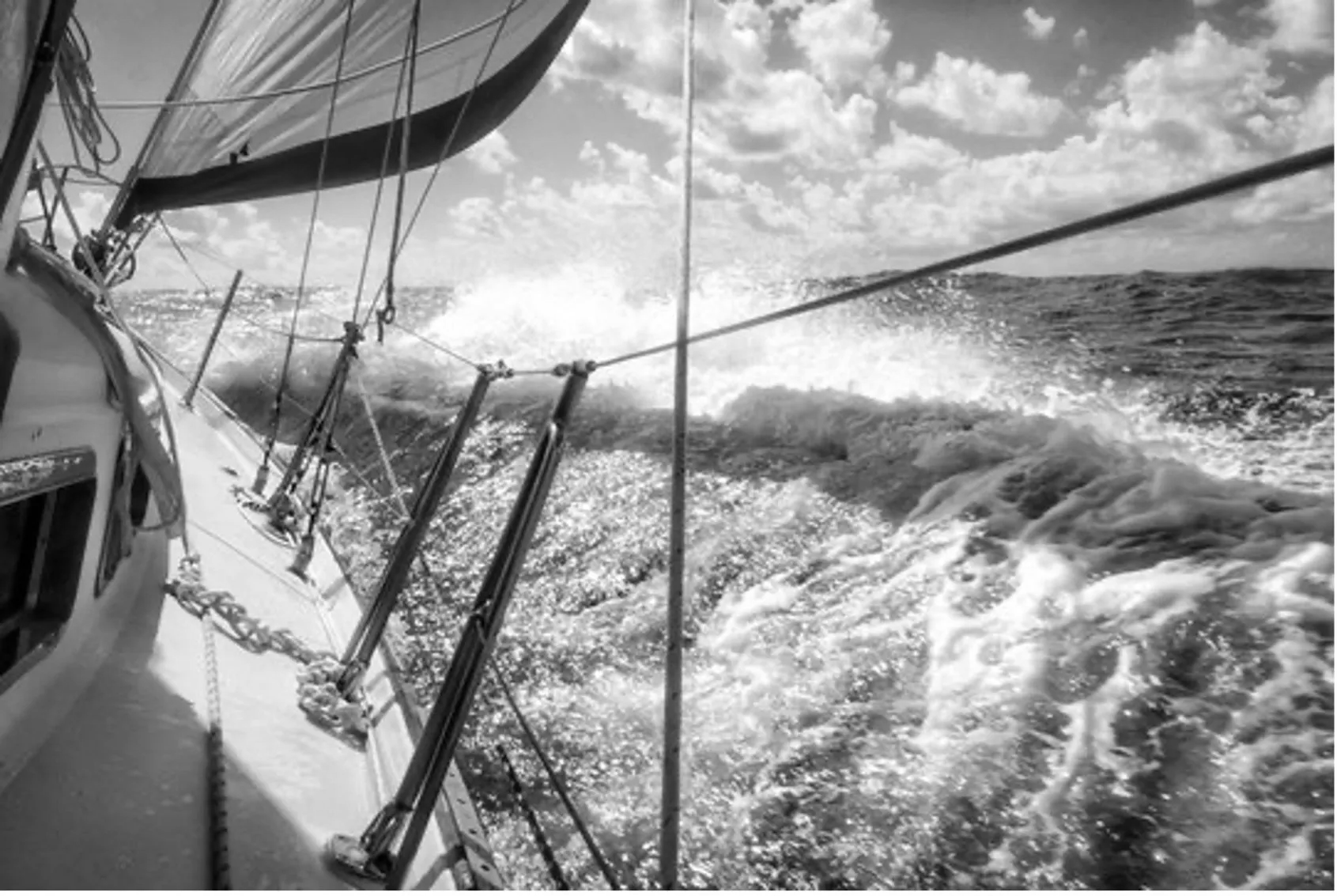 Boat Sailing Through the Sea