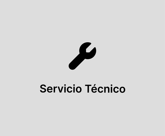 Icono de llave inglesa negra con el texto 