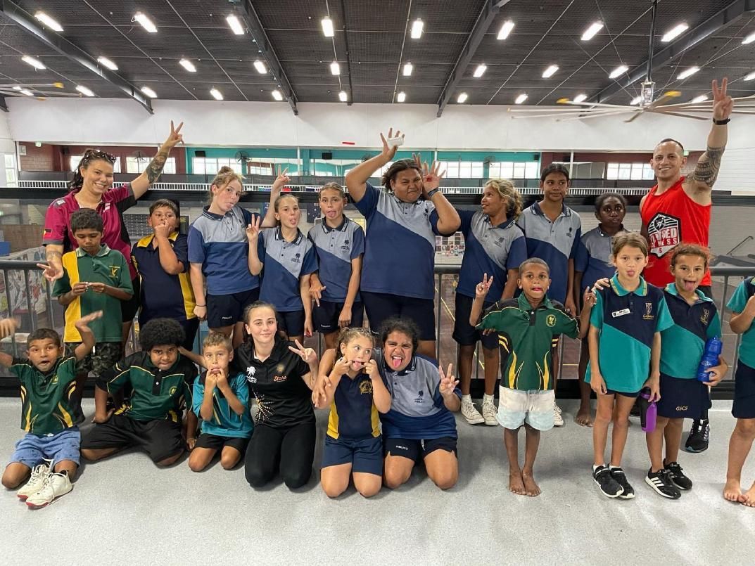 A Group Of Children Are Posing For A Picture In A Gym — Elev8ed Fitness In Currajong, QLD