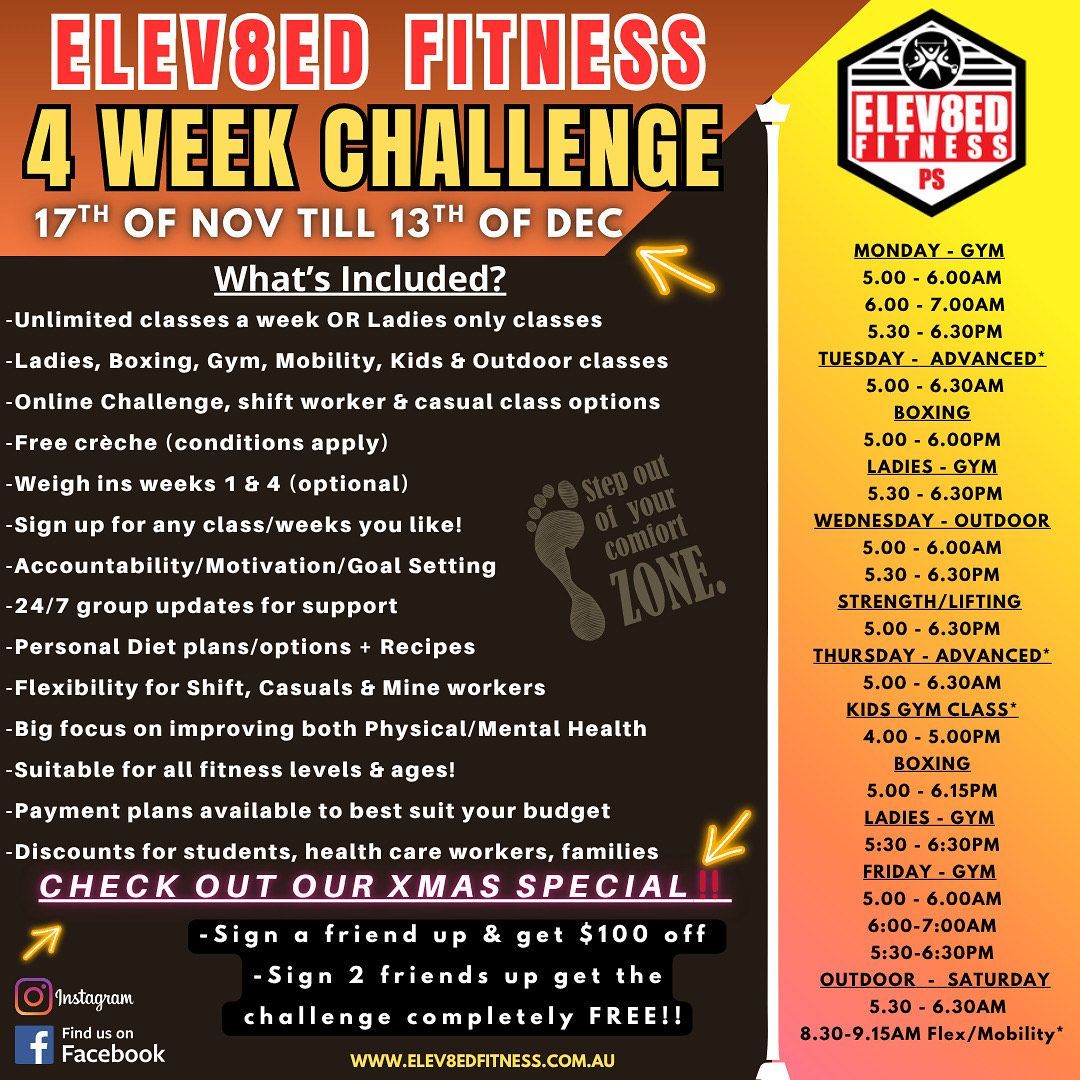 4 week challenge advertisement