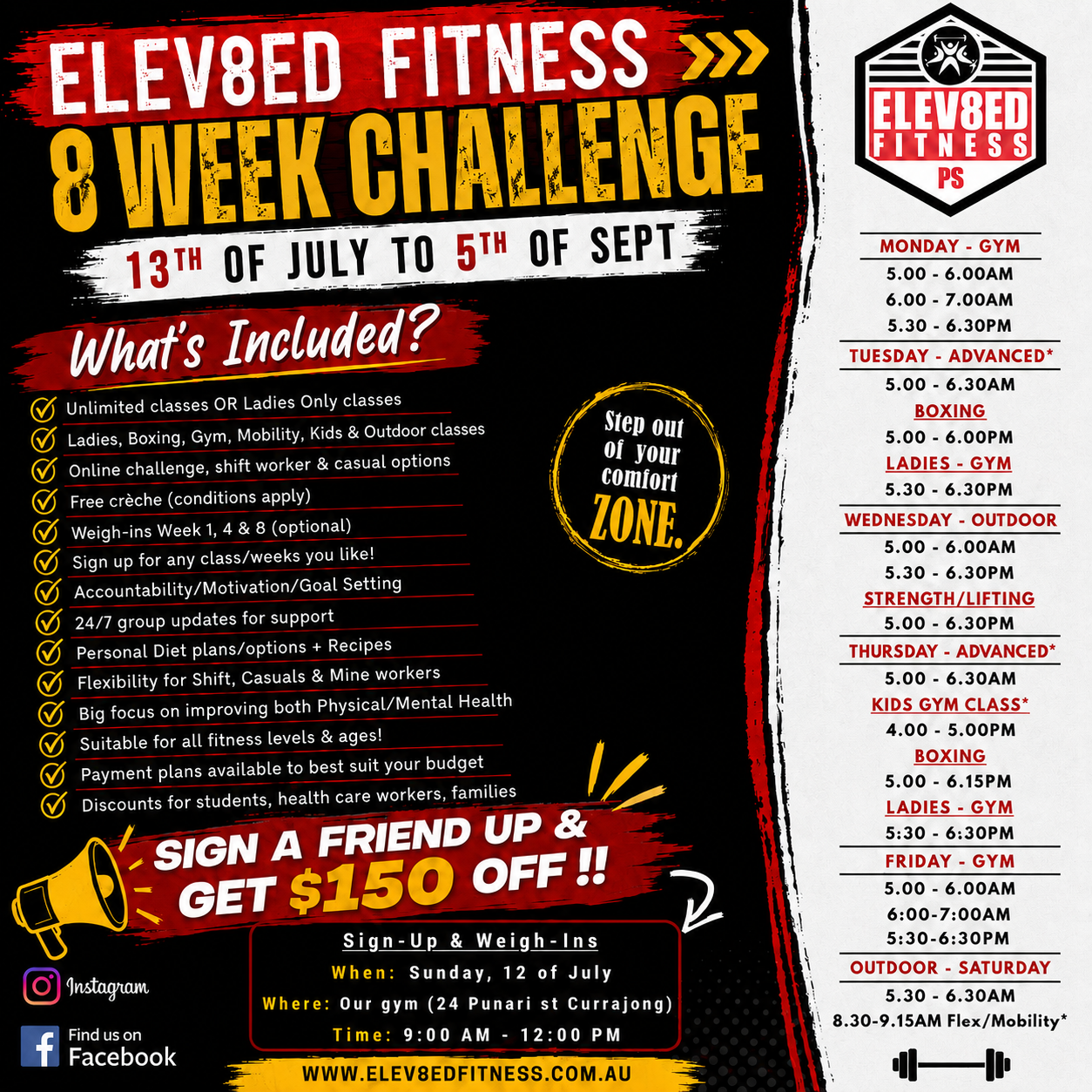 8 week challenge advertisement