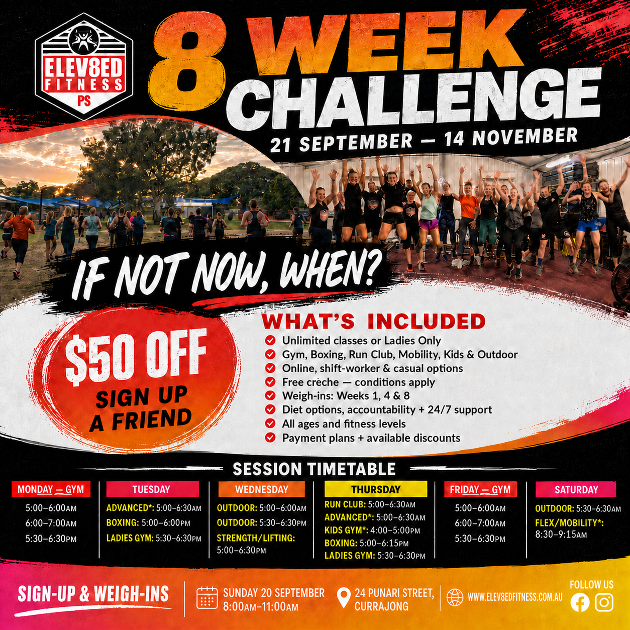 8 week challenge advertisement