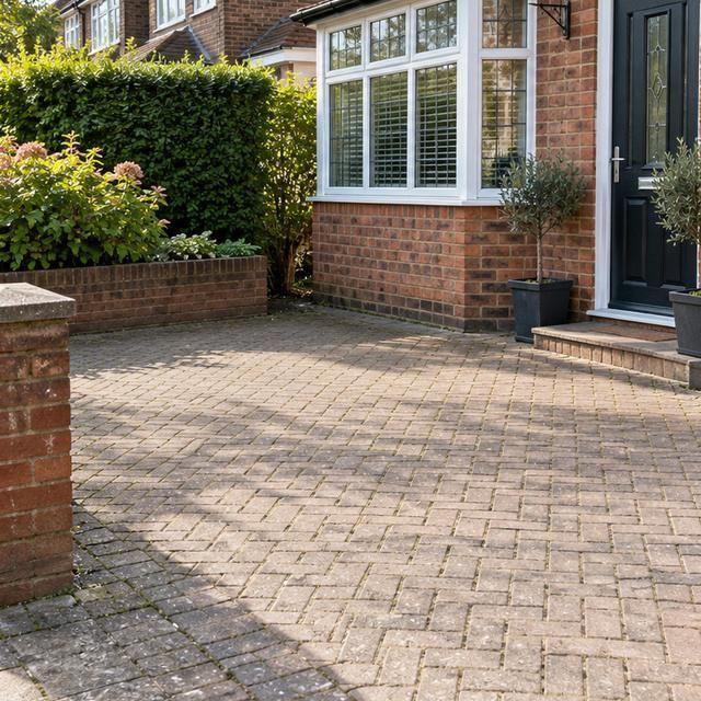 After: the same driveway clear