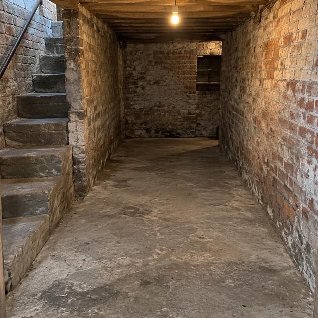 After: the same cellar empty