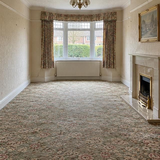 After: the same room empty and ready for sale