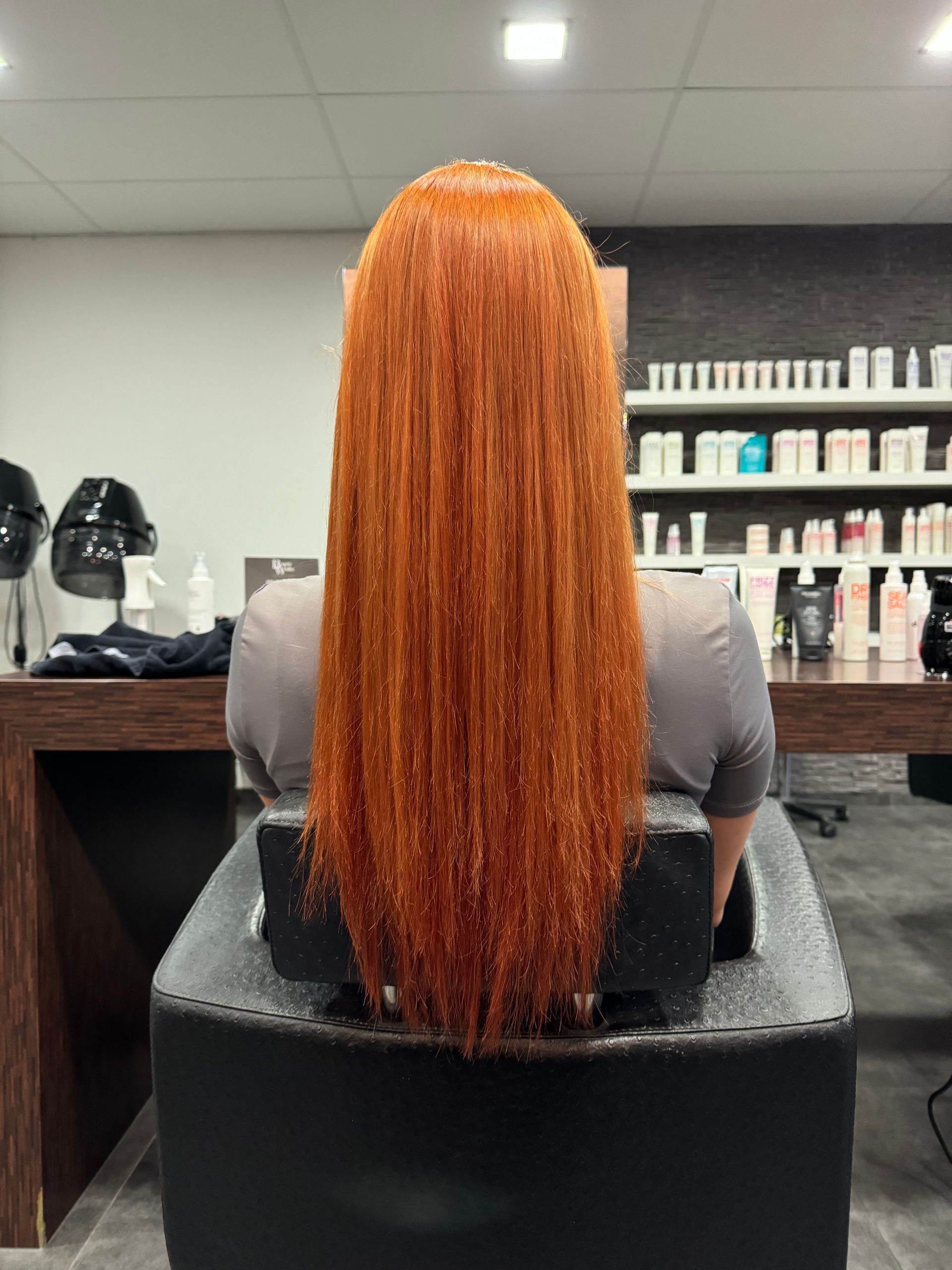 koper kleur haar
