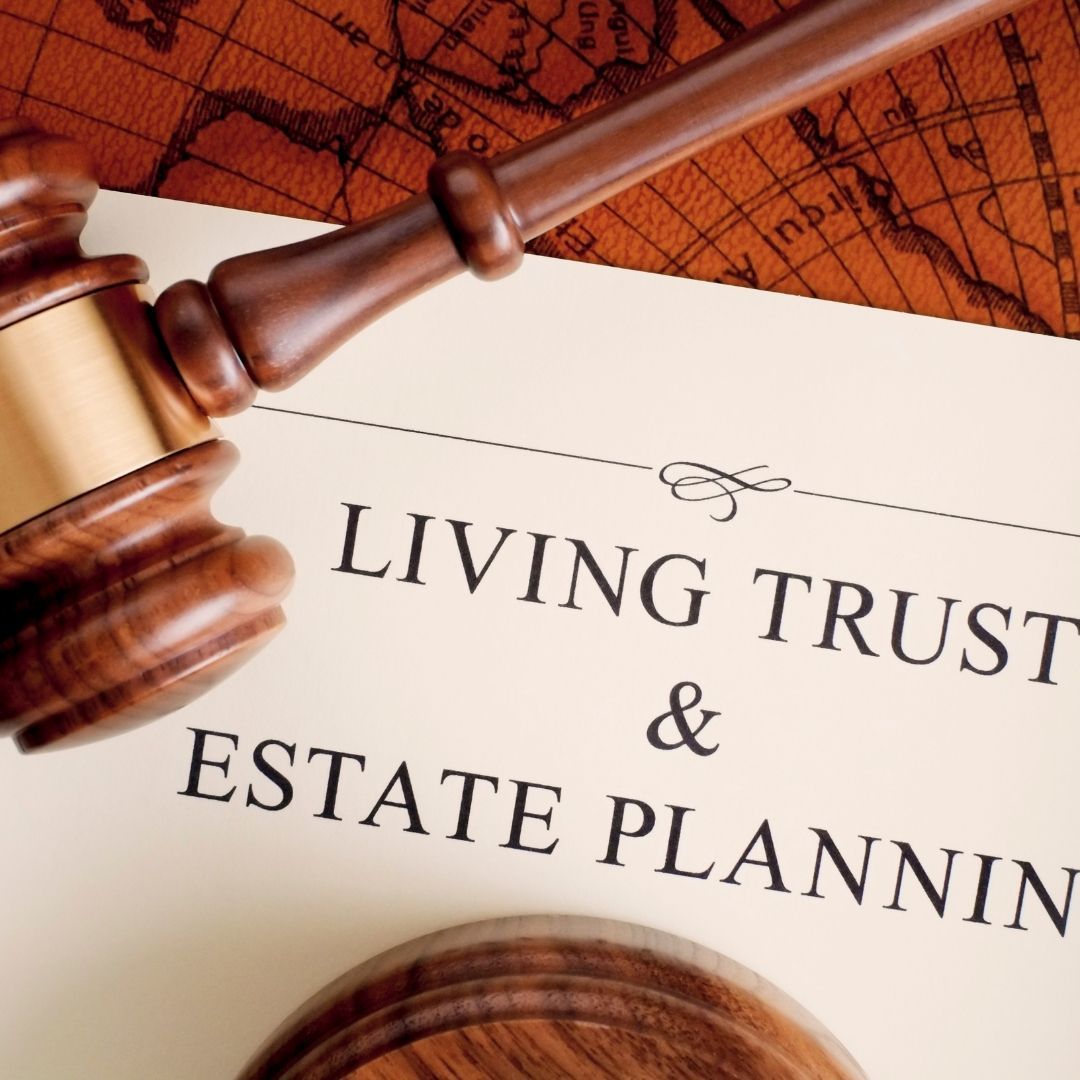 Wooden gavel over a document titled 