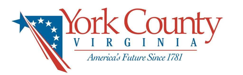 York County, Virginia logo with a star, red and blue stripes, and the text 