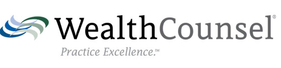WealthCounsel logo with abstract wave design and the tagline 