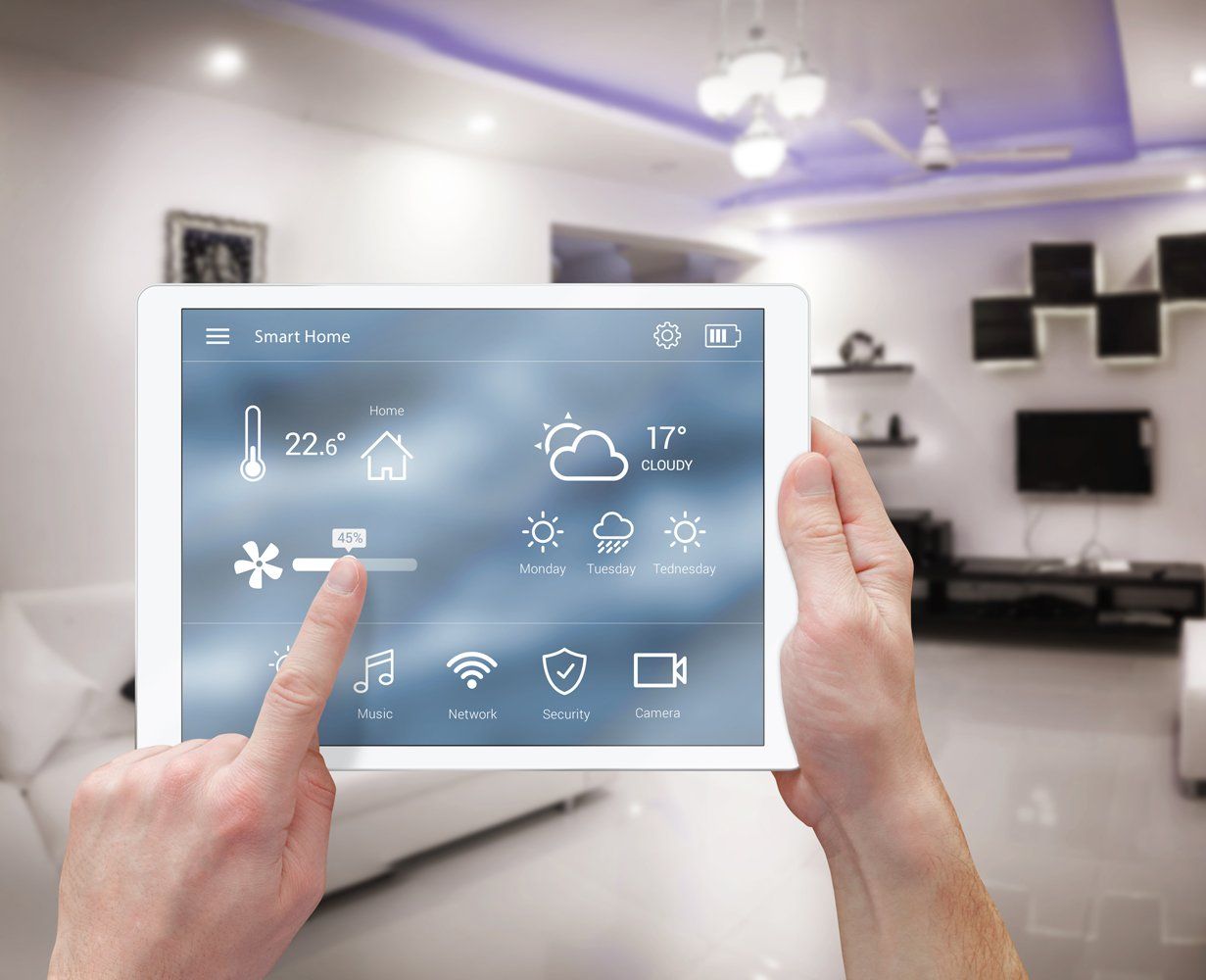 Professional Technician Doing Remote Management in Residential Property