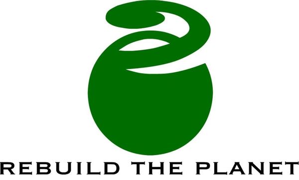 Green logo: stylized 