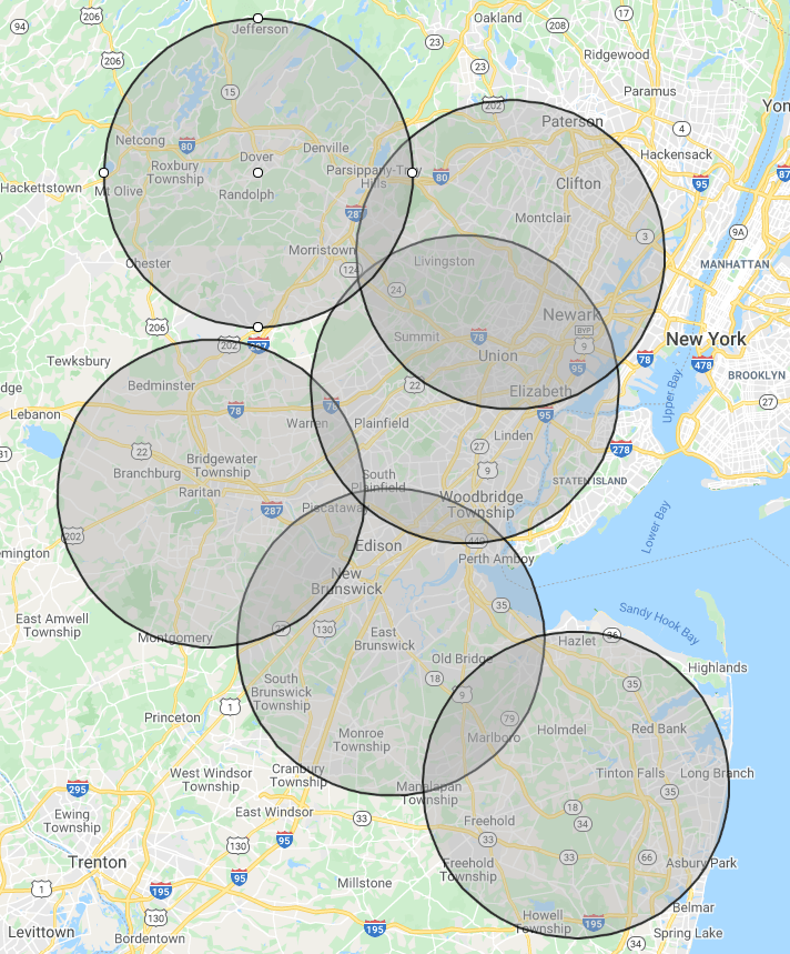 Service Map Area Service Map Area